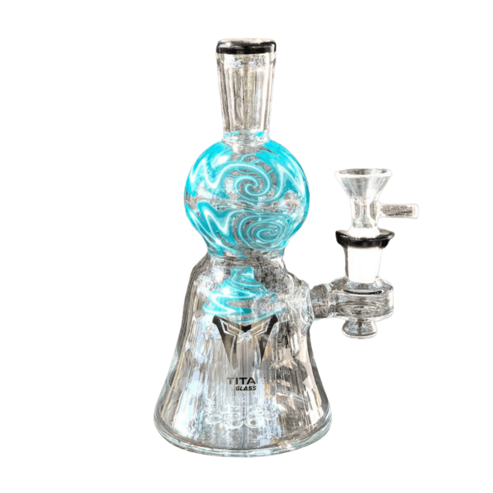 Titan Glass Nebula Percolator Dab Rig 7" 7" / Blue Airdrie Vape SuperStore and Bong Shop Alberta Canada