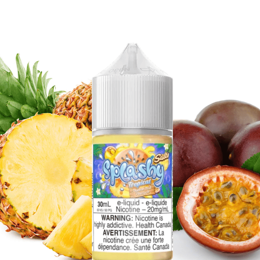 Tropical Passionfruit Pineapple Salt by Splashy E-Liquid 30mL / 12mg Airdrie Vape SuperStore and Bong Shop Alberta Canada