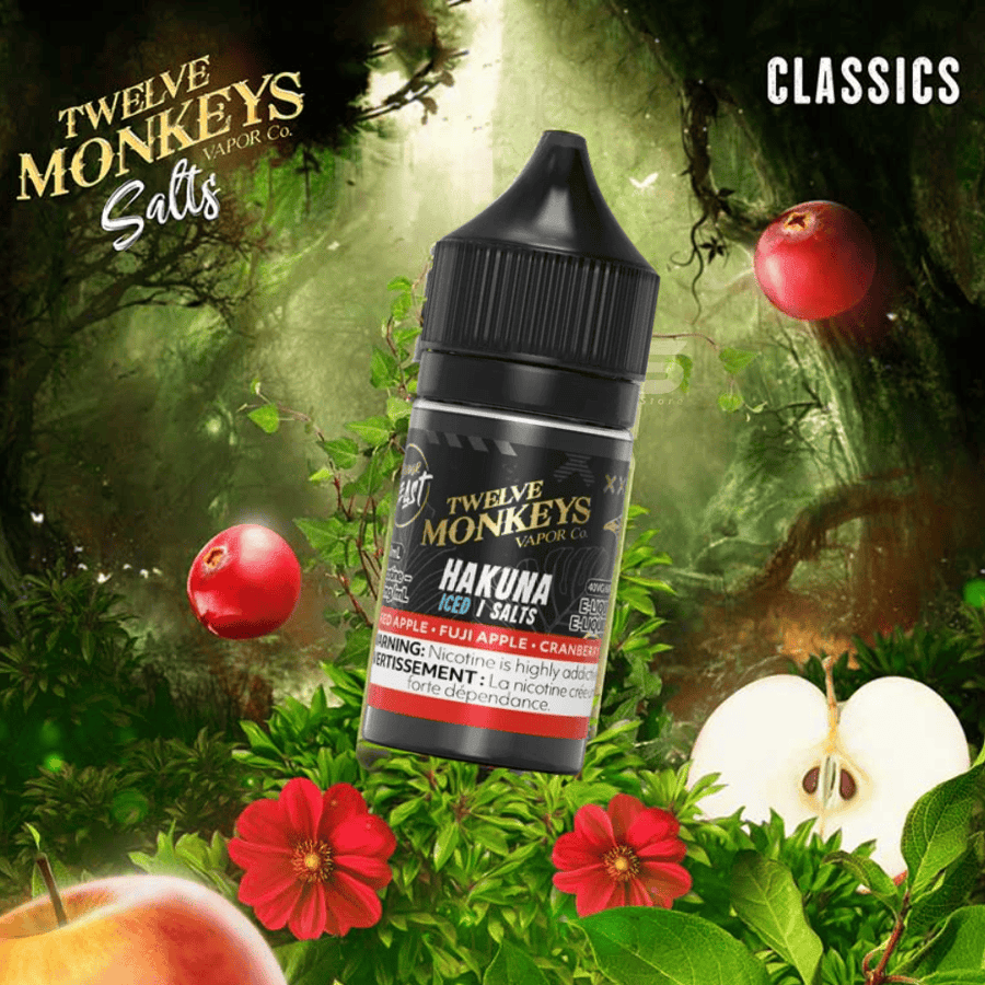 Twelve Monkeys Salt 30ml - Hakuna Ice 20mg / 30ml Airdrie Vape SuperStore and Bong Shop Alberta Canada