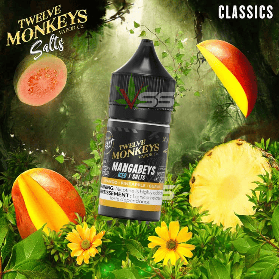Twelve Monkeys Salt 30ml - Mangabeys Ice 20mg / 30ml Airdrie Vape SuperStore and Bong Shop Alberta Canada