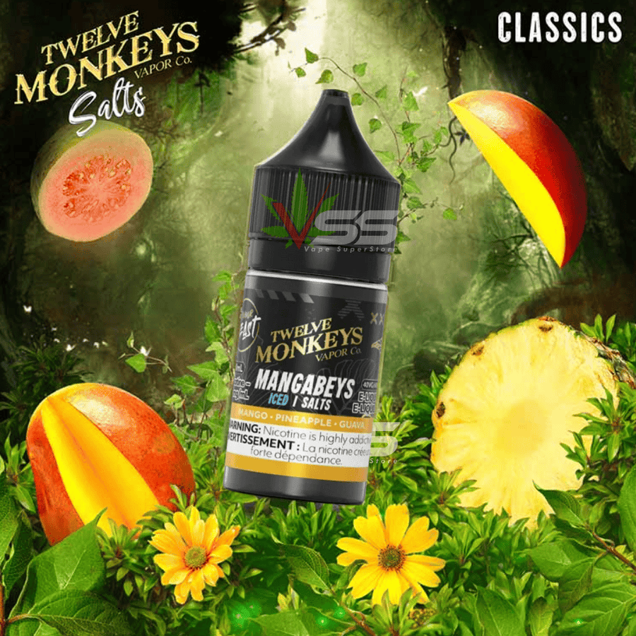 Twelve Monkeys Salt 30ml - Mangabeys Ice 20mg / 30ml Airdrie Vape SuperStore and Bong Shop Alberta Canada