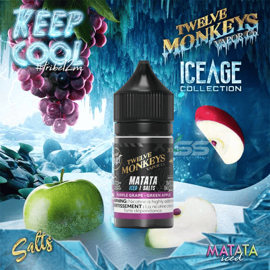 Twelve Monkeys Salt 30ml - Matata Ice 20mg / 30ml Airdrie Vape SuperStore and Bong Shop Alberta Canada