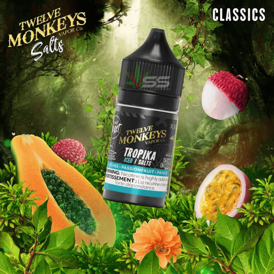 Twelve Monkeys Salt 30ml - Tropika Ice 20mg / 30ml Airdrie Vape SuperStore and Bong Shop Alberta Canada