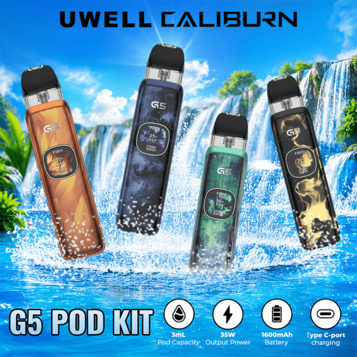 UWELL Caliburn G5 Pod Kit - 1600mAh Airdrie Vape SuperStore and Bong Shop Alberta Canada