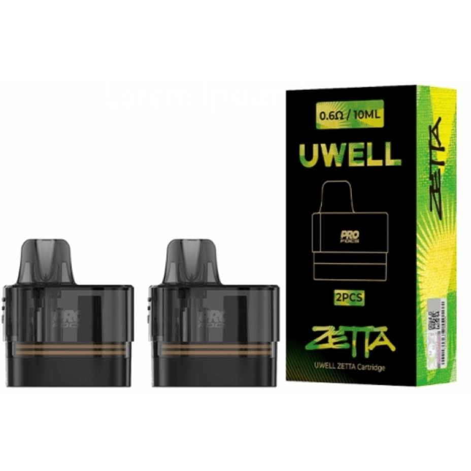 Uwell Zetta Replacement Pods-2/pkg 0.6ohm Airdrie Vape SuperStore and Bong Shop Alberta Canada