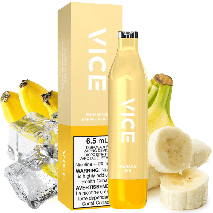 Vice 2500 Disposable Vape-Banana Ice 2500 Puffs / 12mg Airdrie Vape SuperStore and Bong Shop Alberta Canada