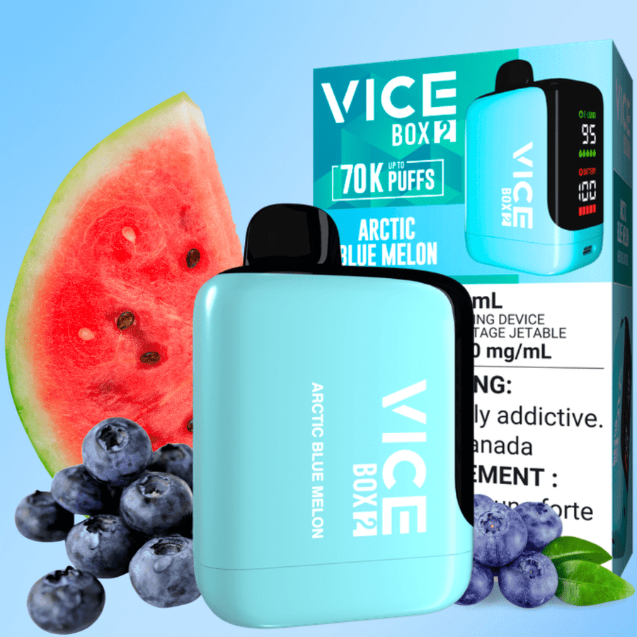 Vice Box 2 70k Disposable Vape - Arctic Blue Melon in Alberta - Airdrie Vape SuperStore & Bong Shop Vice Box 2 70k Disposable Vape - Arctic Blue Melon in Alberta - Airdrie Vape SuperStore & Bong Shop