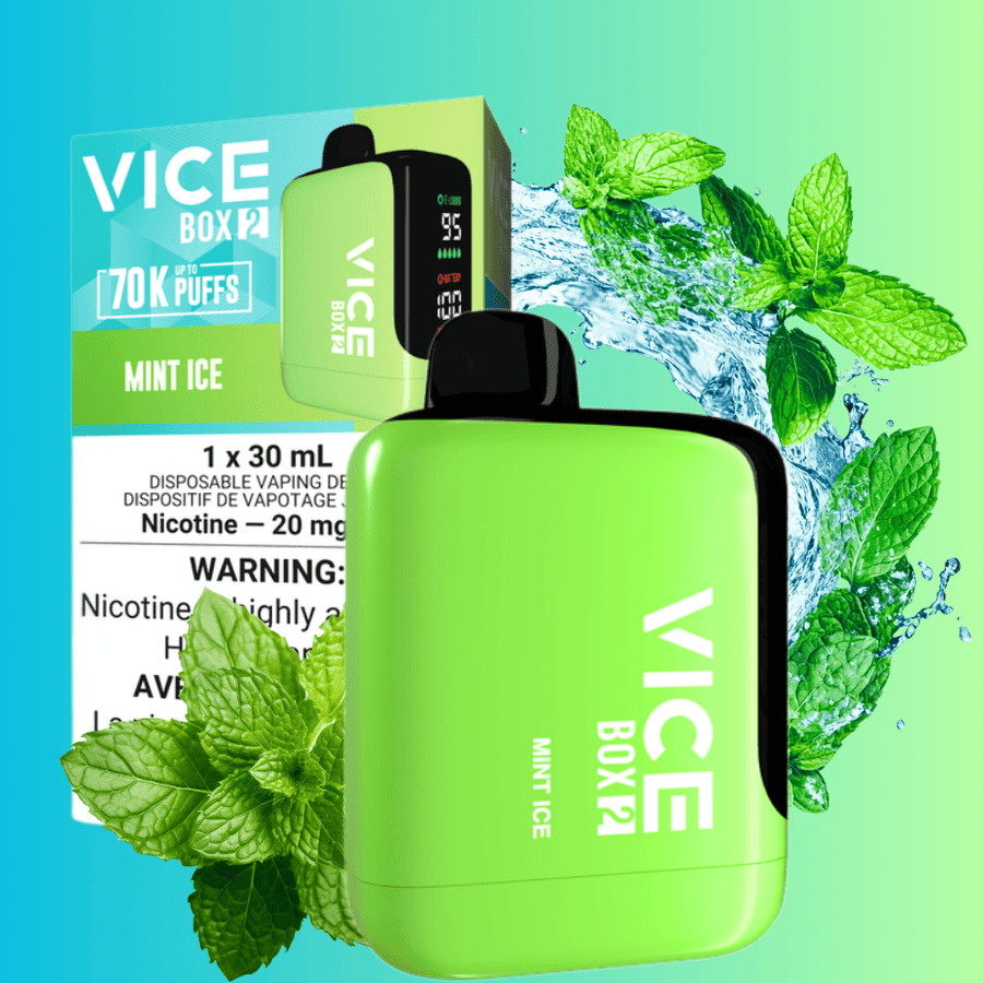 Vice Box 2 70k Disposable Vape - Mint Ice 20mg / 70000 Airdrie Vape SuperStore and Bong Shop Alberta Canada