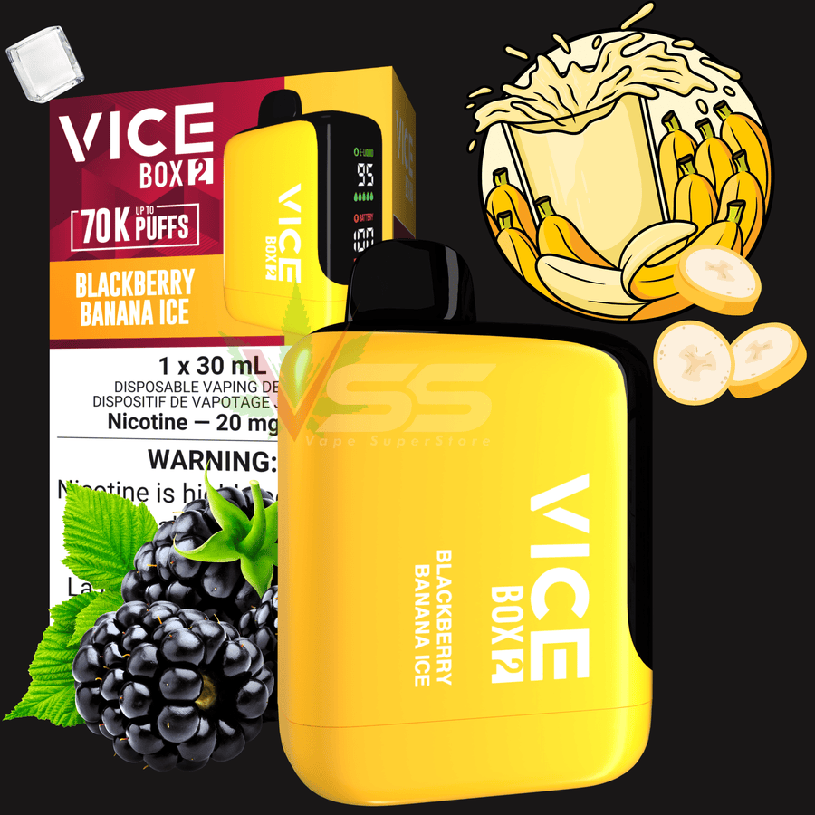 Vice Box 2 Disposable Vape-Blackberry Banana Ice 20mg / 70000 Airdrie Vape SuperStore and Bong Shop Alberta Canada