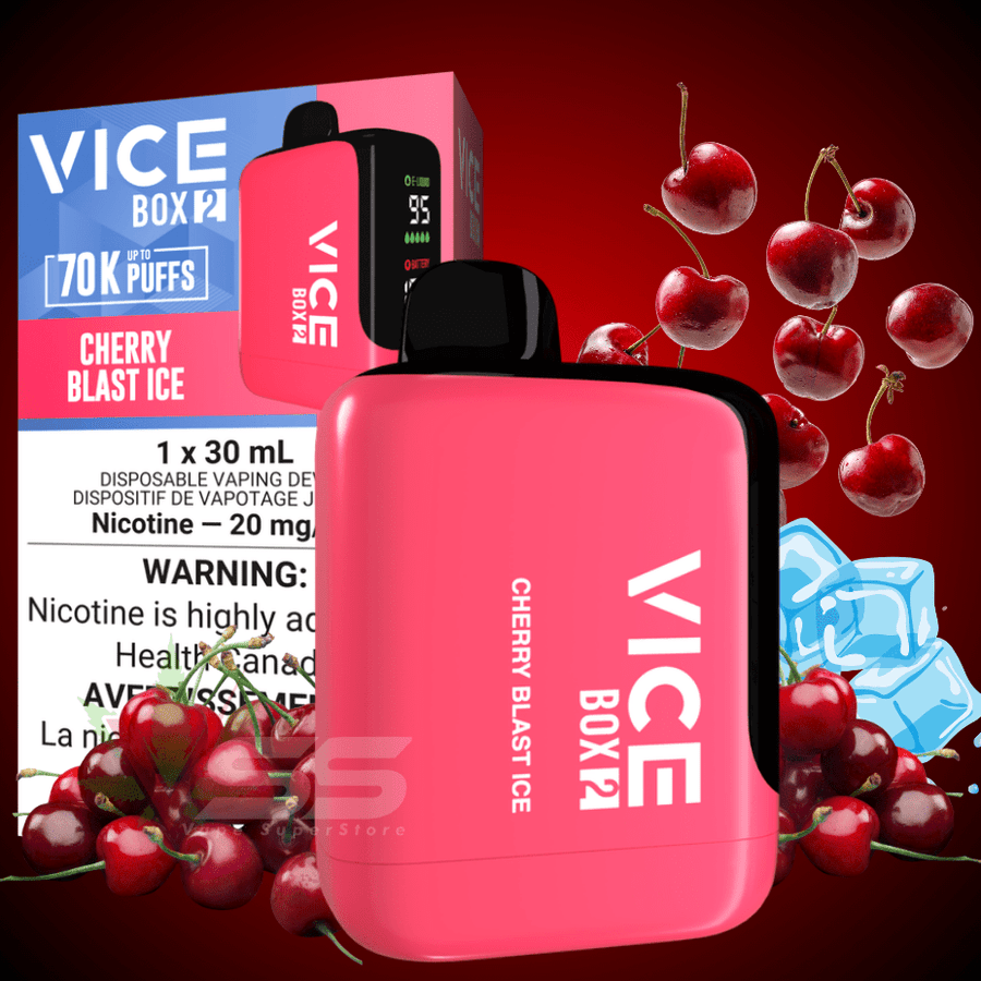 Vice Box 2 Disposable Vape-Cherry Blast Ice Airdrie Vape SuperStore and Bong Shop Alberta Canada