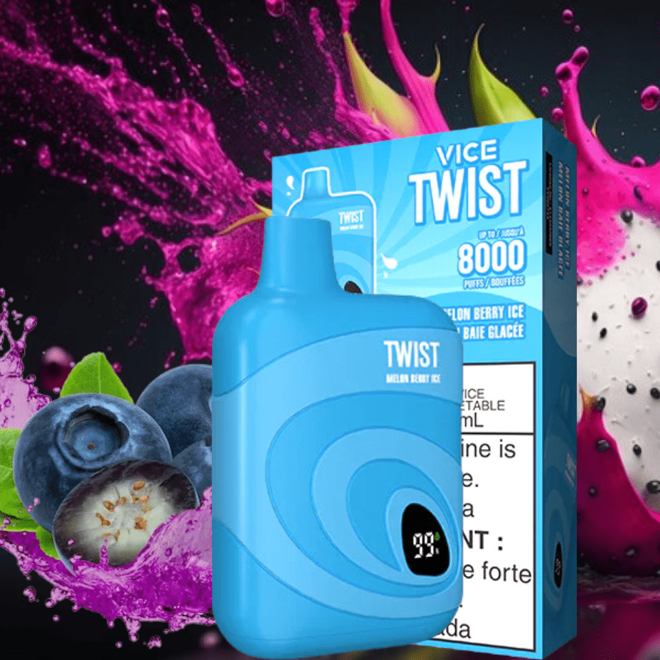 Vice Twist 8000 Disposable Vape-Melon Berry Ice 8000 Puffs / 20mg Airdrie Vape SuperStore and Bong Shop Alberta Canada