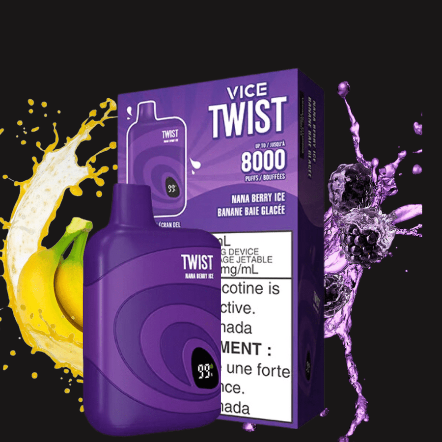 Vice Twist 8000 Disposable Vape-Nana Berry Ice 8000 Puffs / 20mg Airdrie Vape SuperStore and Bong Shop Alberta Canada
