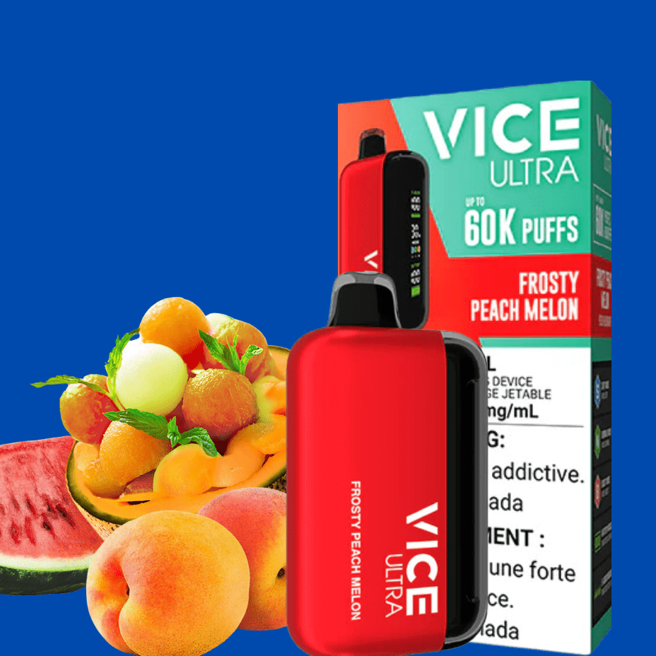 vice disposable vape Vice Ultra 60K Disposable Vape - Frosty Peach Melon in Airdrie