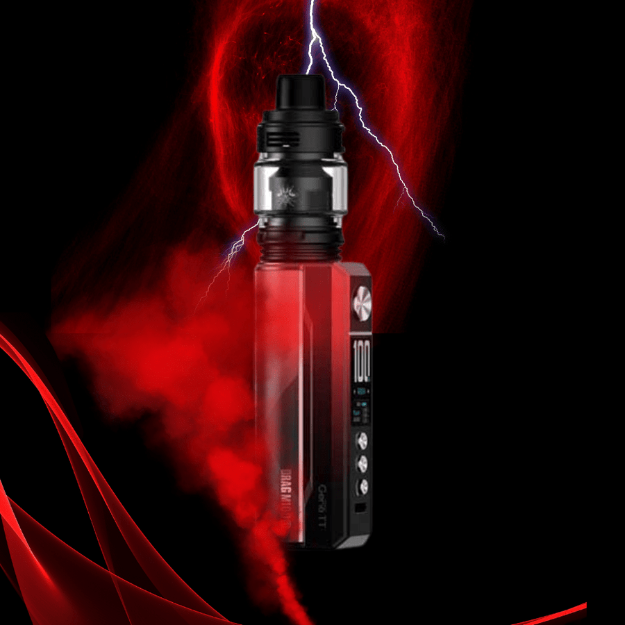 Voopoo Drag M100S Box Mod Kit Black and Red Airdrie Vape SuperStore and Bong Shop Alberta Canada