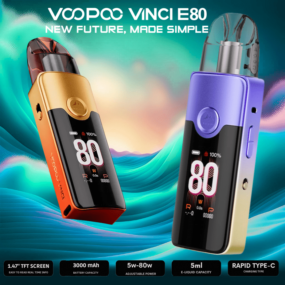 VooPoo Vinci E80 Pod Kit - 3000mAh in Alberta - Airdrie Vape SuperStore & Bong Shop VooPoo Vinci E80 Pod Kit - 3000mAh in Alberta - Airdrie Vape SuperStore & Bong Shop