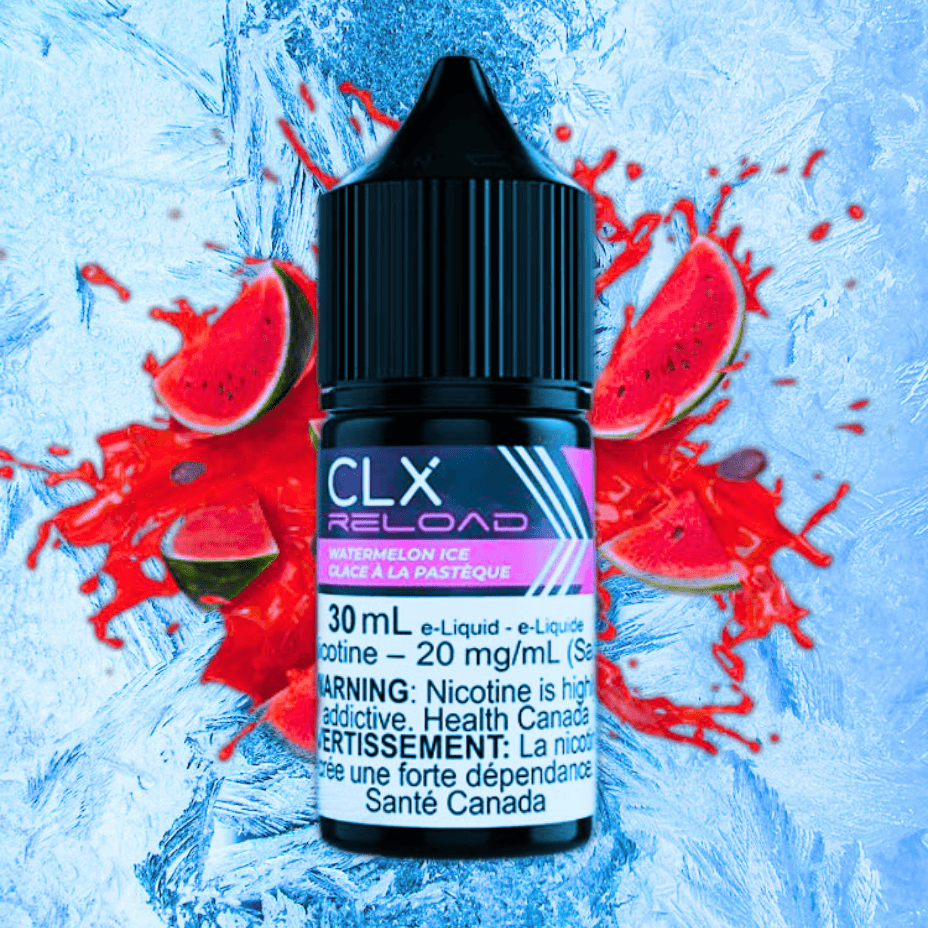 Watermelon Ice Salt by CLX Reload E-Liquid 30mL / 10mg Airdrie Vape SuperStore and Bong Shop Alberta Canada