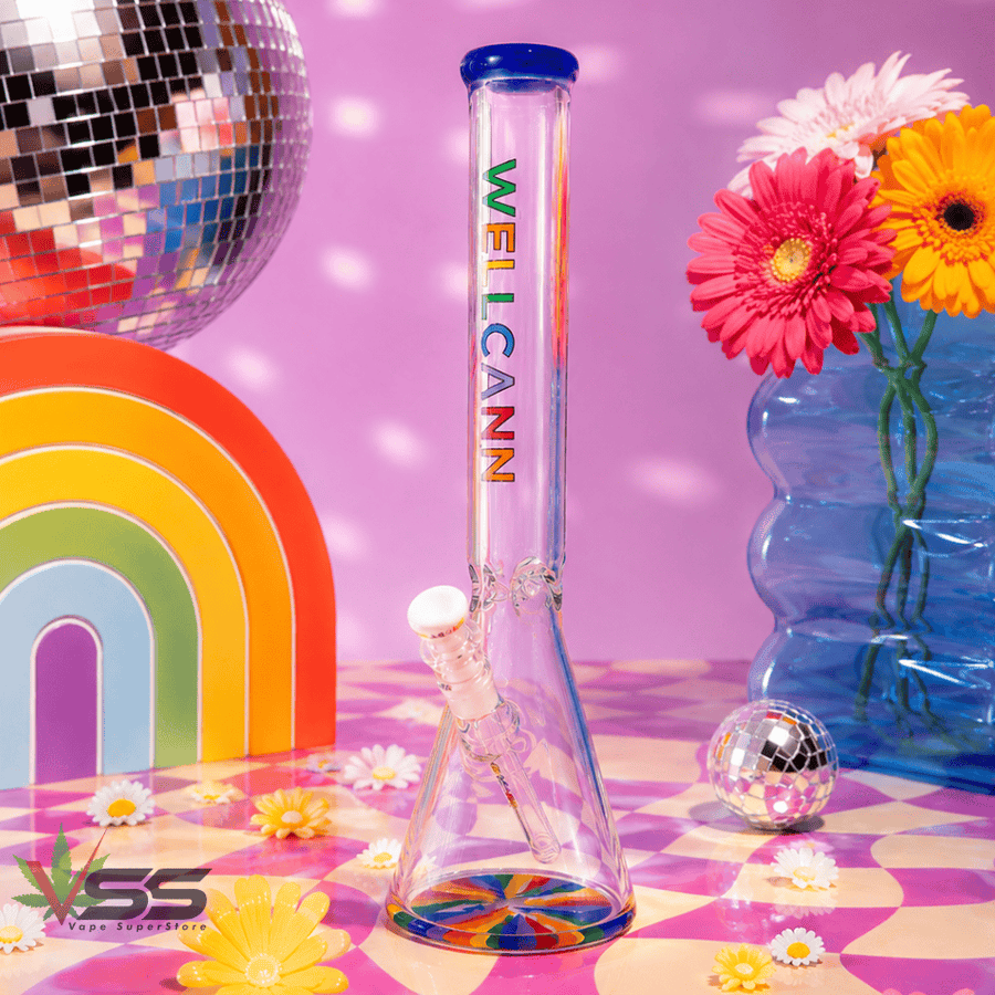 Wellcann Glass 9mm Psychedelic Beaker Bong 17" Airdrie Vape SuperStore and Bong Shop Alberta Canada