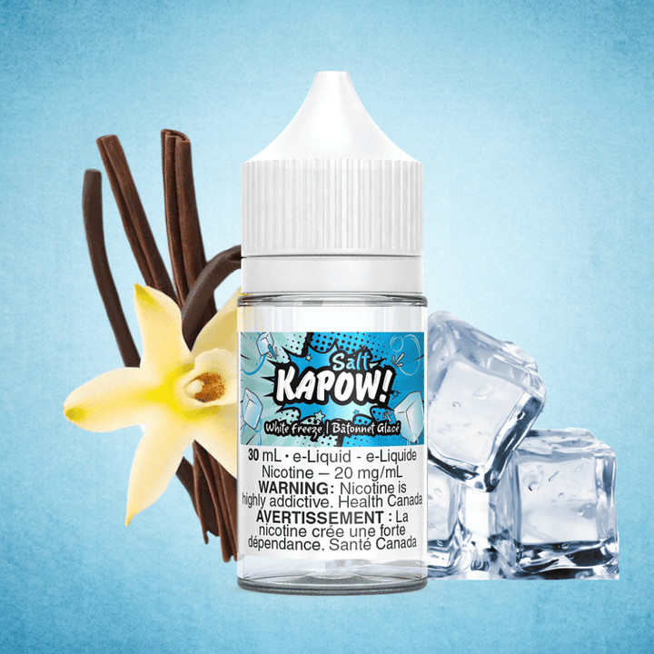 White Freeze Salt by Kapow E-liquid Airdrie Vape SuperStore and Bong Shop Alberta Canada